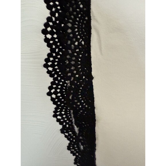 Democracy Womens Embroidered Dolman Sleeve Top Ivory/Black w/ attached Tank Sz L - Picture 5 of 13